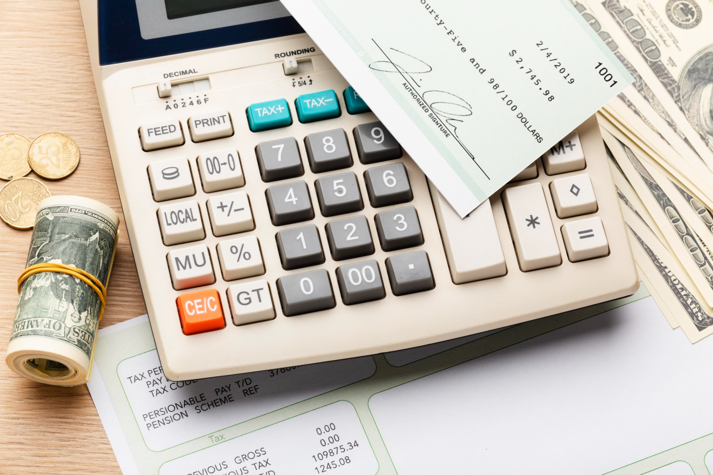 a close-up shot of a calculator